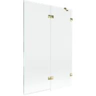 Parawany nawannowe - Mexen Lunar parawan nawannowy 2-skrzydłowy prawy 120 x 150 cm, transparent, złoty - 897-120-100-50-00-P - miniaturka - grafika 1