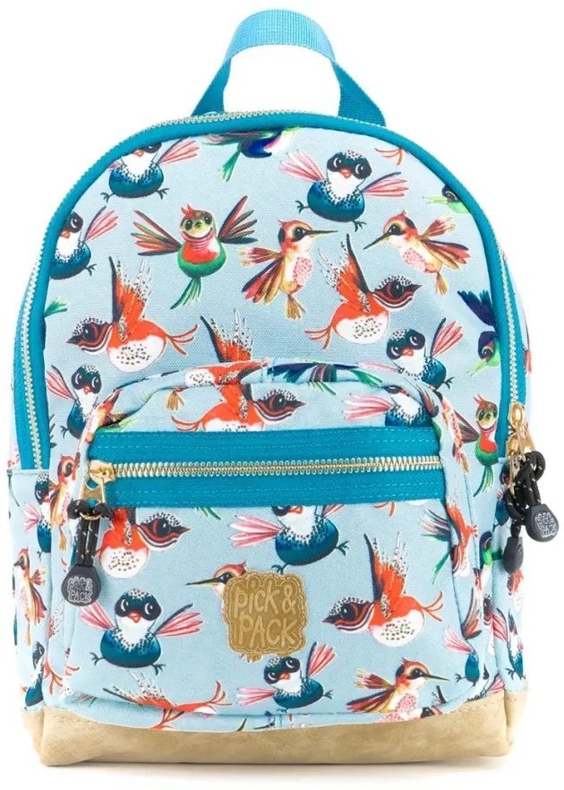 Pick & Pack Birds Backpack 22 x 31 x 11 cm - Dusty blue