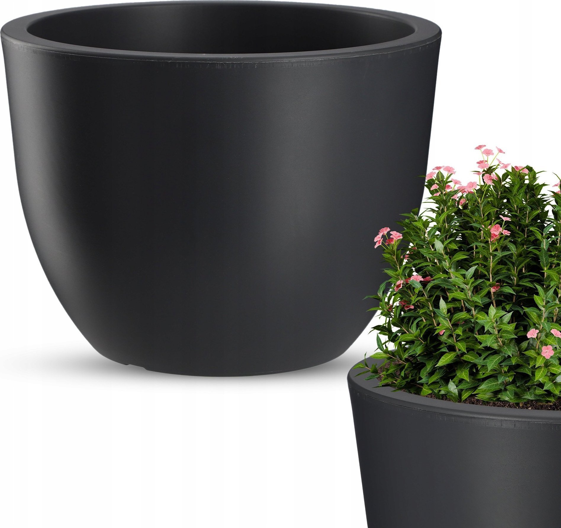 Kadax Doniczka Donica Osłonka 30cm Antracyt Matowa