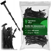 Agrowłókniny - Kotwy SZPILKI KOŁKI do Agrowłókniny Agrotkaniny mocowania 15 cm 100 szt - miniaturka - grafika 1