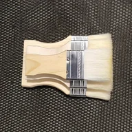 Inne - TEMU 3-pak płaskich pędzli do malowania, 50mm/75mm/100mm (2/3/4 cale), wełna syntetyczna, odporne na wypadanie, trwałe metalowe tuleje, naturalne - miniaturka - grafika 1