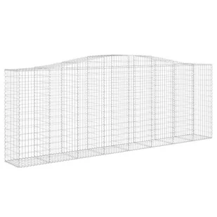 VIDAXL Kosze gabionowe, 3 szt, 400x50x140/160 cm, galwanizowane żelazo - Ogrodzenia - miniaturka - grafika 4