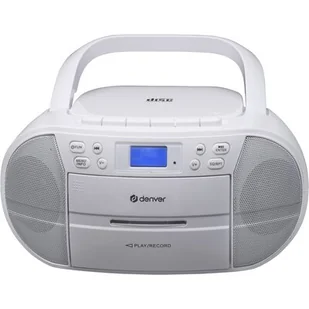 Denver TDC-280B Boombox z radiem FM/DAB+, CD, USB i odtwarzaczem kasetowym, biały - Radioodtwarzacze - miniaturka - grafika 1