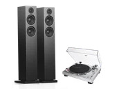 Zestawy stereo - Audio-Technica AT-LP120X-USB (srebrny) + A38 (czarny) - miniaturka - grafika 1