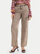 Spodnie damskie - Desigual Jeansy Casandr 24WWDD96 Szary Straight Fit - miniaturka - grafika 1