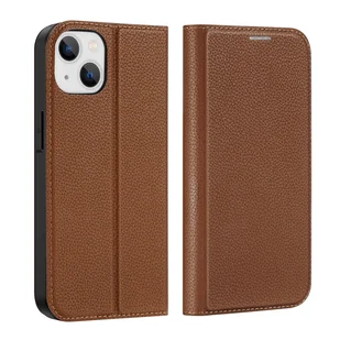 Dux Ducis Skin X2 etui do iPhone 14 pokrowiec z magnetyczną klapką brązowy - Etui i futerały do telefonów - miniaturka - grafika 2