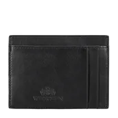 Biżuteria - akcesoria - Etui na karty ze skóry z kieszonką na brelok zbliżeniowy czarne - miniaturka - grafika 1