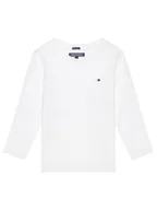 Bluzki damskie - Tommy Hilfiger Bluzka Boys Basic Cn Knit L KB0KB04141 Biały Regular Fit - miniaturka - grafika 1