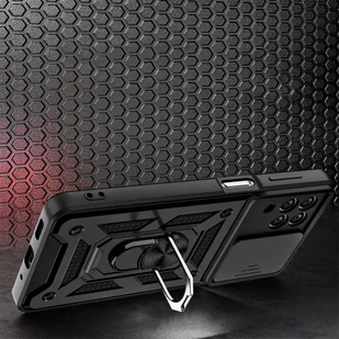Pancerne etui z osłoną aparatu Alogy Camshield Stand Ring do Samsung Galaxy M53 5G czarne - Etui i futerały do telefonów - miniaturka - grafika 8