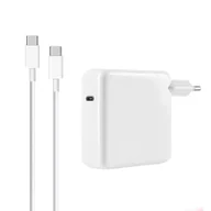 Ładowarki do telefonów - Ładowarka ścienna do MacBooka Zasilacz 61W z kablem USB-C 2m LinQ Biały - miniaturka - grafika 1