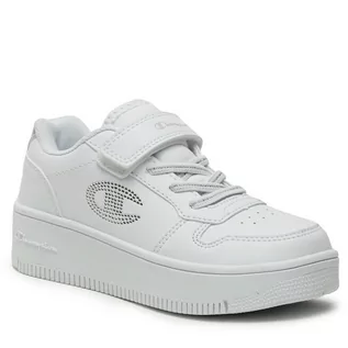Buty dla dziewczynek - Sneakersy Champion Low Cut Shoe Rebound Plat Metal G Ps S32751-WW001 Wht - grafika 1