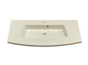 Umywalki - Umywalka Nablatowa / Wpuszczana W Blat, Zaokrąglona, Biała, 112 X 52 Cm, Polski Producent / Idealstones - miniaturka - grafika 1