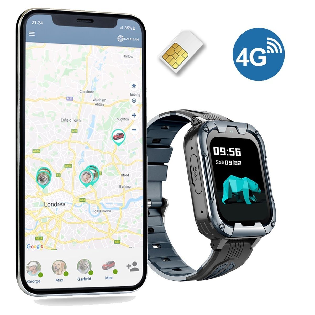 Calmean Child Watch Bravo 4G Czarny
