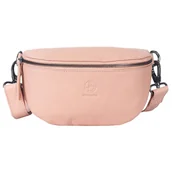 Nerki - Mała saszetka skórzana typu nerka wielofunkcyjna brzoskwiniowa - miniaturka - grafika 1