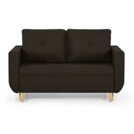 Sofy i kanapy - Sofa kanapa 2 os z funkcją spania DORO brązowa - miniaturka - grafika 1