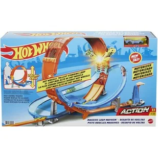 Hot Wheels, zestaw Kaskaderska Gigapętla tor Samochodowy - Tory, garaże, parkingi - miniaturka - grafika 1