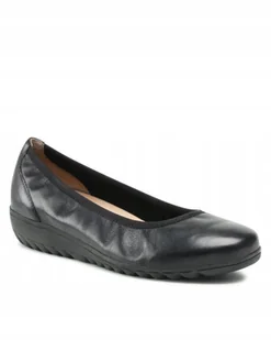 Baleriny p����buty czarne Caprice 9-22161-26 sk��ra r.38 - Półbuty damskie - miniaturka - grafika 1