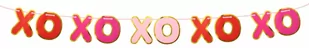 Girlanda papierowa XoXo - 2 m - 1 szt. - Walentynki - miniaturka - grafika 1