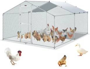 Woliera dla gołębi kur ptaków kurnik klatka wybieg 4x3x2m - Klatki i wyposażenie dla ptaków - miniaturka - grafika 1