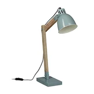 Lampy stojące - Vintage Relaxdays Relaxdays lampa biurkowa drewno skandynawskie, drewniane wzornictwo, wys. x szer. x gł.: 65 x 40 x 15 cm, metalowy klosz, lampki do czytania, wzornictwo, różne kolory 10020514_11 - miniaturka - grafika 1