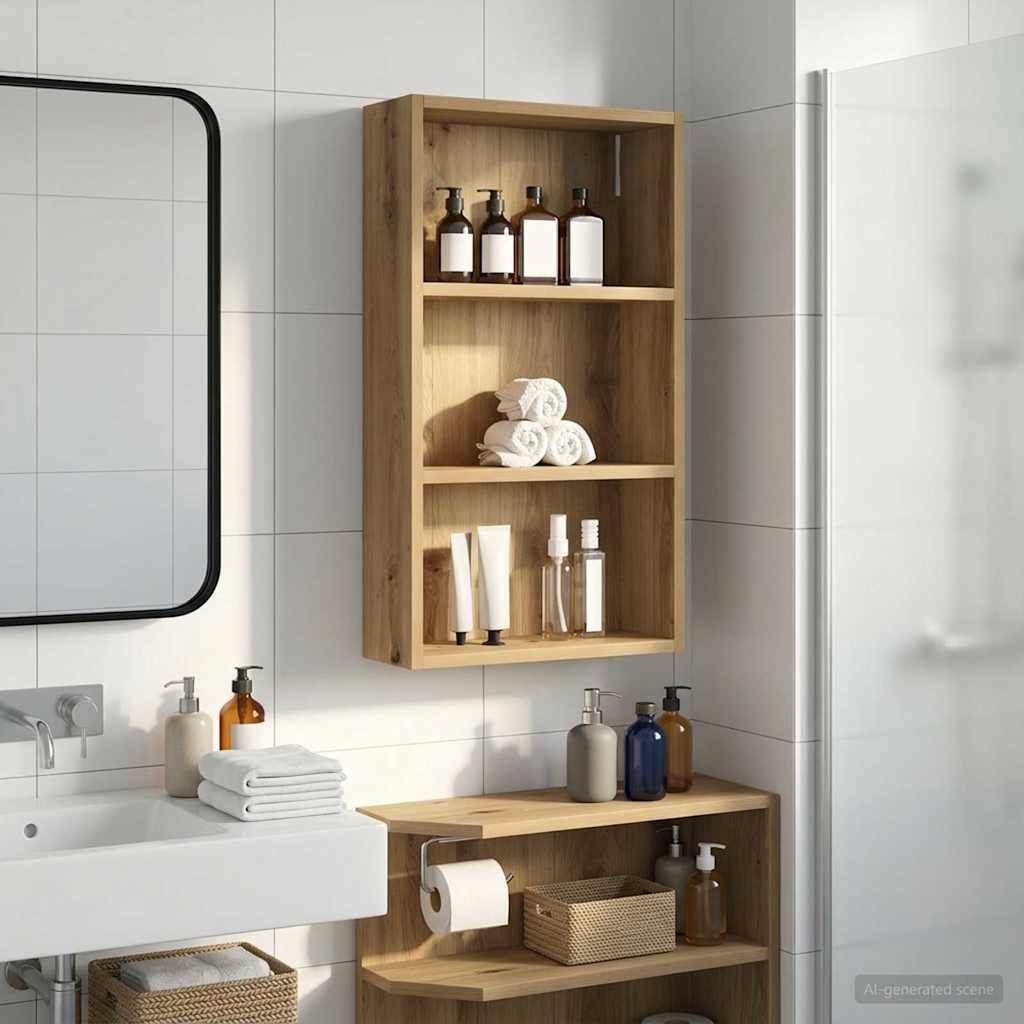 vidaXL vidaXL Szafka ścienna łazienkowa Dąb rzemieślniczy 40 x 14 x 70 cm