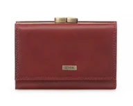 Portfele - OCHNIK PL-189-41 czerwony skórzany portfel damski z biglem i zatrzaskiem PL-189-41 - miniaturka - grafika 1