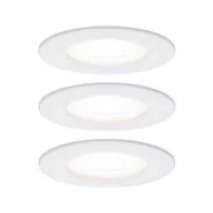 Lampy pozostałe - Zestaw 3x oczko wpuszczane okrągłe Nova LED GU10 6,5W 2700K 460lm biały IP44 - miniaturka - grafika 1