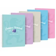 Zeszyty szkolne - Kołozeszyt B5+/80K kratka Campus Pastel (5szt) - Oxford - miniaturka - grafika 1