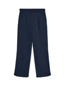 Spodnie damskie - Vero Moda Spodnie materiałowe Hali 10339404 Granatowy Straight Fit - miniaturka - grafika 1