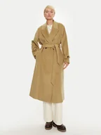 Płaszcze damskie - Tommy Hilfiger Płaszcz wełniany WW0WW43602 Beżowy Regular Fit - miniaturka - grafika 1