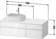 Szafki łazienkowe - Duravit Zencha Szafka podumywalkowa wisząca 130x55 cm biała ZE4826064840000 - miniaturka - grafika 1