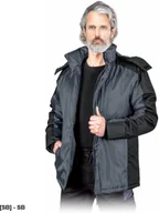 Kurtki męskie - BALTIC - Kurtka ocieplana podszewka stójka suwak listwa napy 4 kieszenie 100% poliester 120 g/m2 kaptur odpinany - SB 2XL - miniaturka - grafika 1