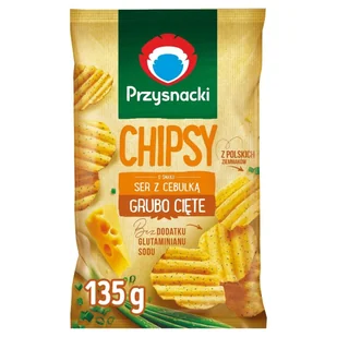 Przysnacki PRZYSNACKI CHIPSY SER Z CEBULKĄ 135G zakupy dla domu i biura 50451590 - Inne przekąski suche - miniaturka - grafika 1