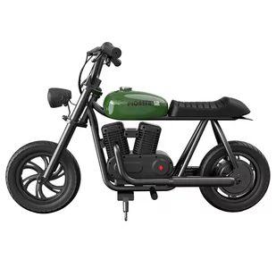 Elektryczny motocykl Chopper dla dzieci HYPER GOGO Pioneer 12, 21.9V 5.2Ah 160W, opony 12'x3', 12KM - zielony - Motocykle - miniaturka - grafika 4