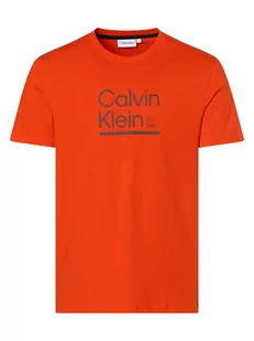 Calvin Klein - T-shirt męski, pomarańczowy - Koszulki męskie - miniaturka - grafika 1