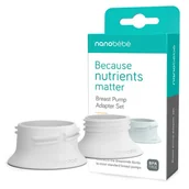 Butelki dla niemowląt - NANOBEBE Zestaw adapterów do laktatorów dla butelek nanobebe 2 sztuki - miniaturka - grafika 1