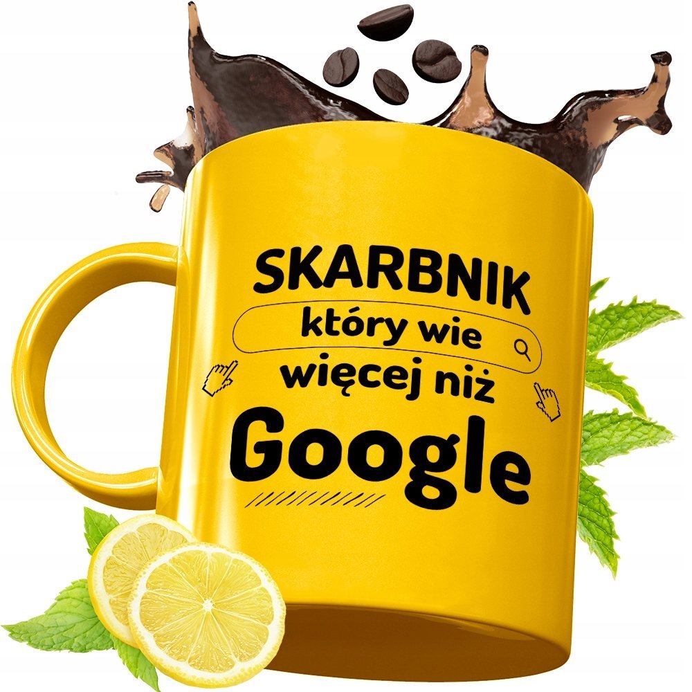 Złoty Kubek Premium Dla Skarbnika Prezent z Nadrukiem ze Zdjęciem + Opakowanie na prezent (wzór 04)