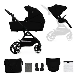 Wózek miejski Kinderkraft Yoxi 2in1 Pure Black - Wózki dziecięce - miniaturka - grafika 1