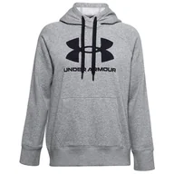 Bluzy sportowe damskie - Bluza dresowa sportowa damska Under Armour Rival Fleece Logo Hoodie - miniaturka - grafika 1