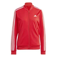 Bluzy sportowe damskie - damska bluza sportowa dresowa adidas r L IJ8784 czerwona poliester - miniaturka - grafika 1