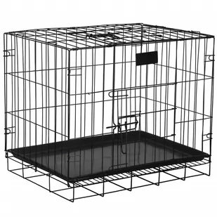Klatka kennelowa dla zwierząt kojec dla psa kota S 60 x 50 x 42 cm - Sprzęt podróżny i transportery dla psów - miniaturka - grafika 1