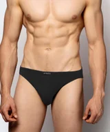 Majtki męskie - 2 x slipy męskie mini czarne bawełna pima bielizna atlantic basic-xl - miniaturka - grafika 1