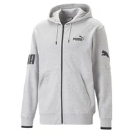 Bluzy męskie - PUMA BLUZA POWER COLORBLOCK FZ TR 67332704 r XL - miniaturka - grafika 1