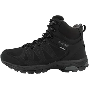 Hi-Tec Męskie buty trekkingowe Raven Mid Wp, Czarny węgiel drzewny, 43 EU - Buty trekkingowe męskie - miniaturka - grafika 1