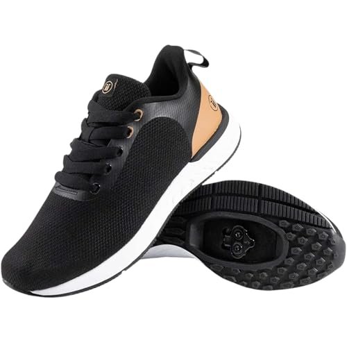 Tommaso Torino Ready-to-Ride Mens SPD Cycling Shoes with Pre-Installed SPD Cleats, Works for Most Road Bikes & Indoor Spin Studios—Wide Cycling Shoes for Mens Bicycle—Black—Size 11US—45EU