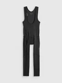 Spodenki rowerowe - 4F Długie spodnie kolarskie z szelkami damskie - czarne XS - miniaturka - grafika 1