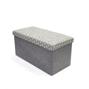 Intesi Pufa Intesi Velse light grey print white - Pufy i podnóżki - miniaturka - grafika 1
