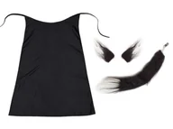 Stroje karnawałowe - ZESTAW KOTEK CZARNY PELERYNA 75cm 3el - miniaturka - grafika 1