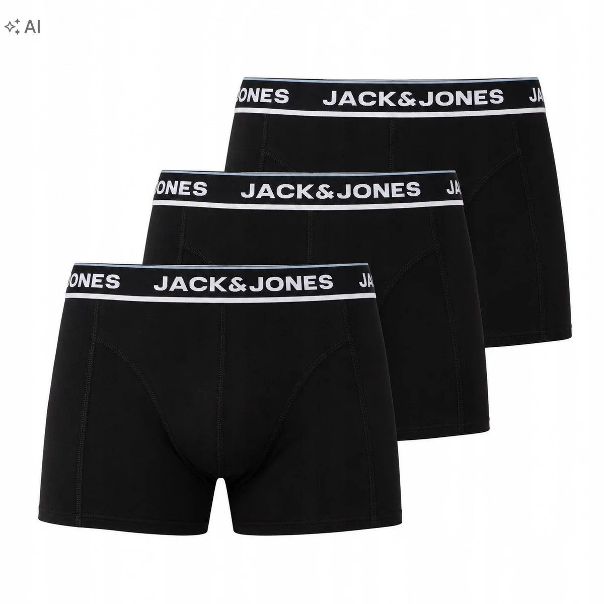 Jack&Jones JACSWAY Bokserki męskie 3 PACK czarne rozmiar M