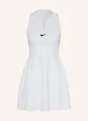 Sukienki - Nike Sukienka Tenisowa Court Dri-Fit Club weiss - miniaturka - grafika 1